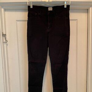 JCrew Reusable Material High-Rise Toothpick Jean - Black